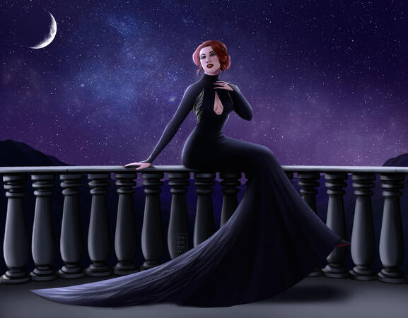 "Diamonds Upon a Raven Gown" by Ephermeres